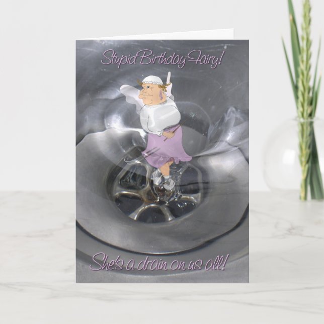 Cartão de fada de aniversário estúpido! (Frente)