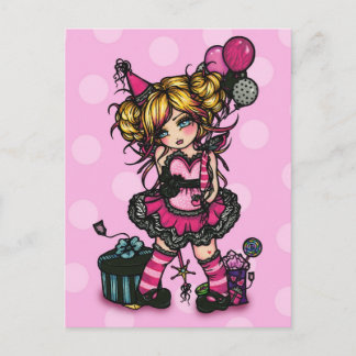 Cartão de Fada de Rapariga de Aniversário Convite 