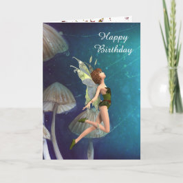 Cartão de Fada "Feliz Aniversário"
