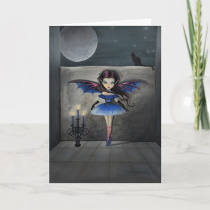 Cartão de Fada Vampira Gótica Pequena Dançarina