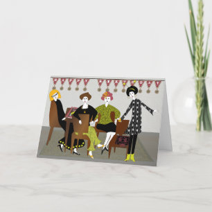 Cartão de faixa de aniversário Mah Jongg