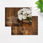 Cartão de Favor de Caridade de Casamento de baldes<br><div class="desc">Pratique a gentileza do casamento e devolva no seu grande dia quando arranjares um cartão de doação de casamento no lugar dos teus convidados. O charmoso Balde de Madeira e Cartão de Caridade de Casamento de Datas Brancas afirma que, em vez de um favor tradicional do partido, foi feita uma...</div>