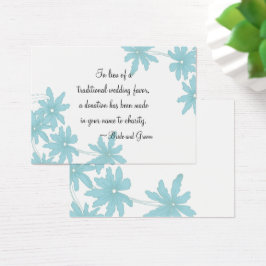 Cartão de Favor de Caridade de Casamento do Blue D
