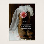 Cartão de Favor do Casamento Rosa Ocidental do Paí<br><div class="desc">Pratique a bondade do casamento quando você arrumar este cartão de doação do casamento no local de recepção dos seus convidados. A rústica carta de favores do Rosa de Casamento Ocidental do País afirma que, em vez de um favor tradicional do partido, uma doação foi feita em seu nome para...</div>