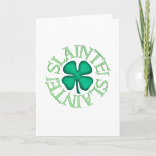 Cartão de felicitações branco Slainte
