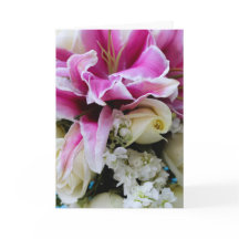 Cartão de felicitações com capa floral, poema de a