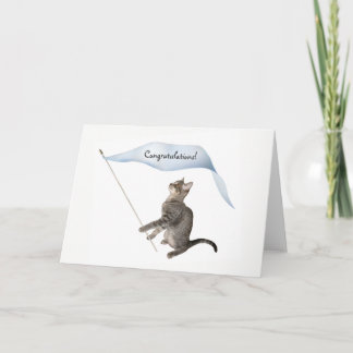 Cartão de Felicitações com Faixa de Gato