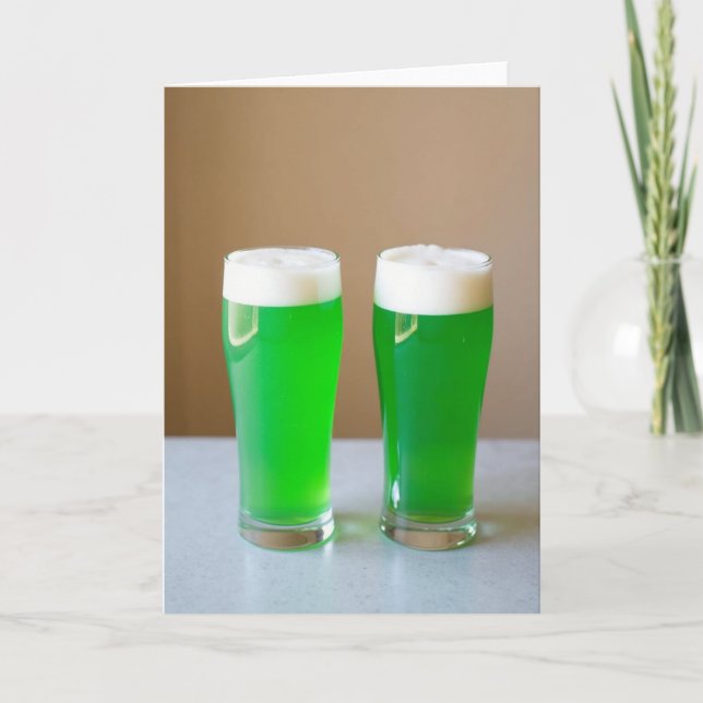 Cartão de Felicitações da Bebida Verde (Frente)