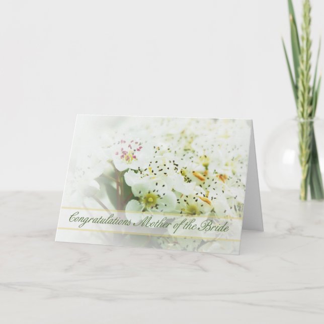 Cartão de felicitações da mãe da noiva com noiva (Frente)