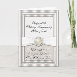 Cartão de Felicitações de 30 Anos de Casamento Dam