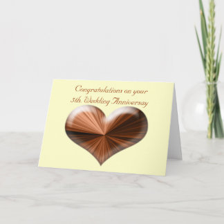 Cartão de Felicitações de 5º Aniversário de Casame