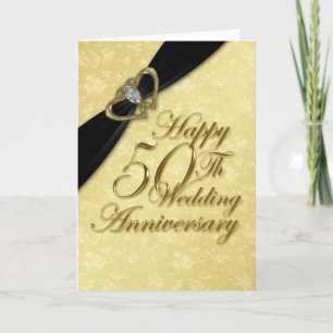 Cartão de Felicitações de 50º Aniversário de Casam