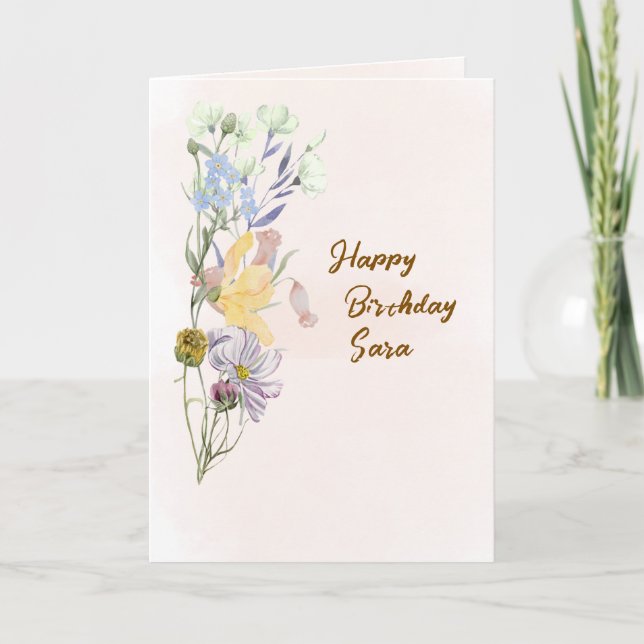 Cartão de Felicitações de Aniversário  (Frente)