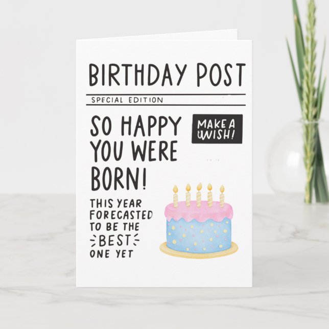 Cartão de Felicitações de Aniversário (Frente)