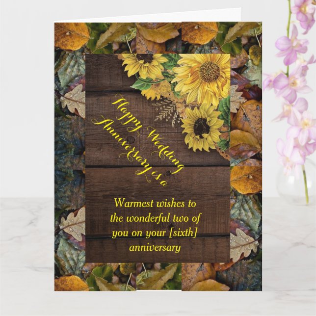 Cartão de Felicitações de Aniversário de Casamento (Orquídea)