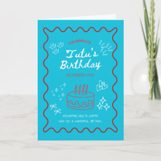 Cartão de Felicitações de Aniversário Elegante Dob
