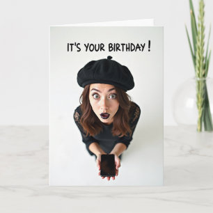 Cartão de Felicitações de Aniversário Espantado