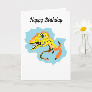 Cartão de Felicitações de Aniversário Infantil: Di
