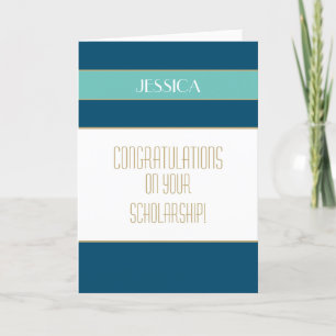Cartão de felicitações de bolsa de estudos