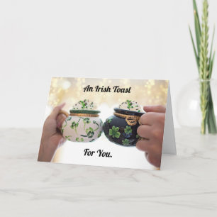 Cartão de Felicitações de Brinde Irlandês Dobrado