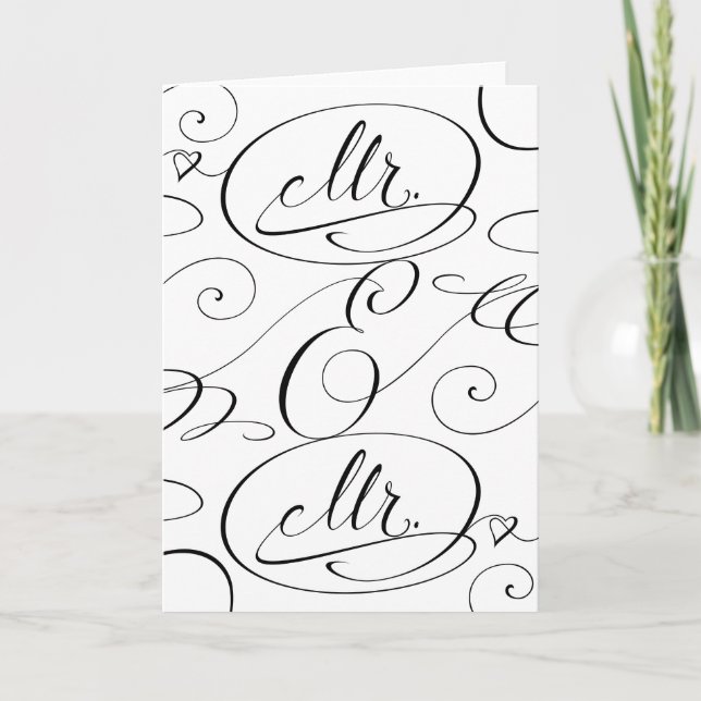 Cartão de Felicitações de Casamento de Casal Gay S (Frente)