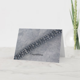 Cartão de Felicitações de Casamento Diamantes e Pe