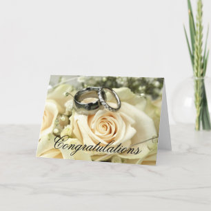 Cartão de Felicitações de Casamento Elegante