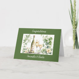 Cartão de Felicitações de Casamento Personalizado 