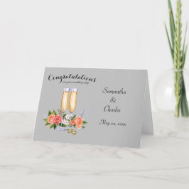 Cartão de Felicitações de Casamento Personalizado