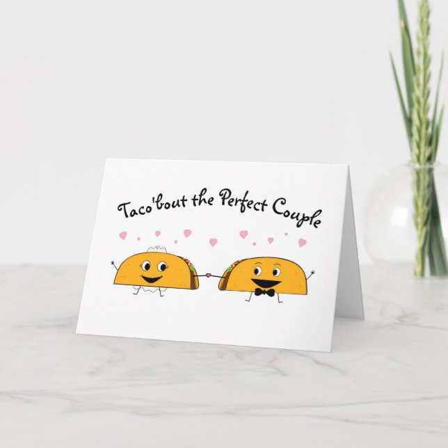 Cartão de Felicitações de Casamento Taco (Frente)