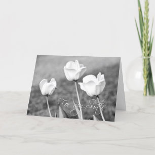 Cartão de Felicitações de Irmã no Casamento Flores
