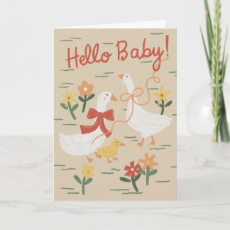 Cartão de Felicitações de Novo Bebê de Família de 