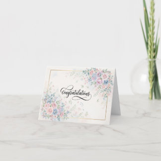 Cartão de Felicitações de Promoção Floral