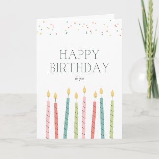 Cartão de Felicitações de Velas de Aniversário