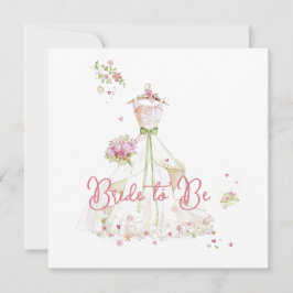 Cartão de Felicitações de Vestido de Noiva Creme p