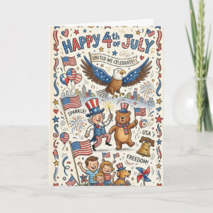 Cartão de felicitações do Dia da Independência fel