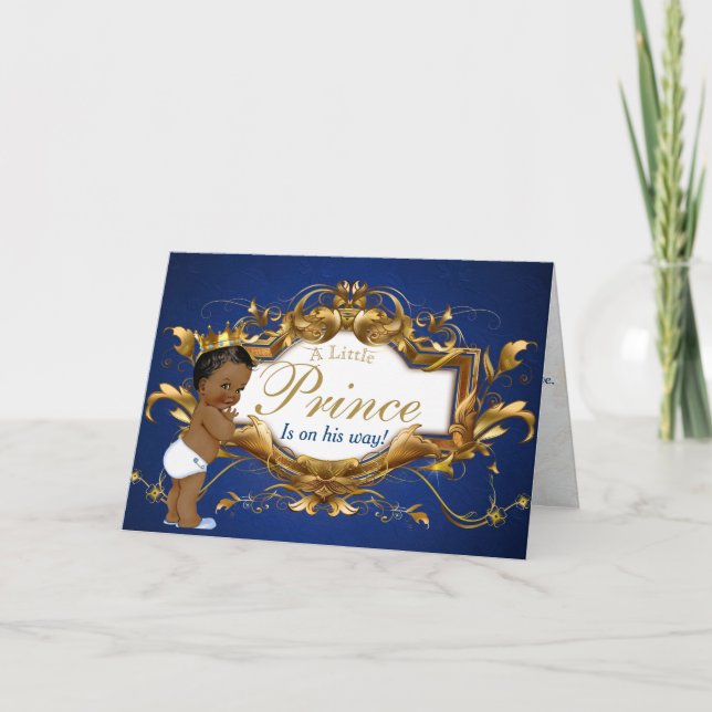 Cartão de Felicitações do Príncipe Africano Real (Frente)