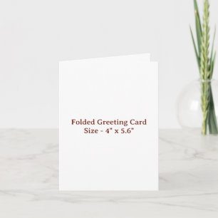 Cartão de Felicitações Dobrado 4" x 5.6"