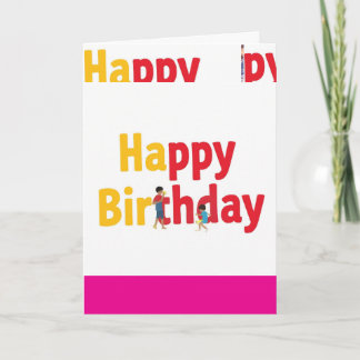 Cartão de Felicitações Dobrado FELIZ ANIVERSÁRIO 