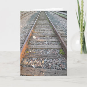 CARTÃO DE FELICITAÇÕES: Faixas de Trem_ Cartão