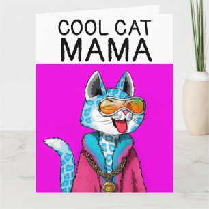 CARTÃO DE FELICITAÇÕES GRANDE DO DIA DAS MÃES GATO