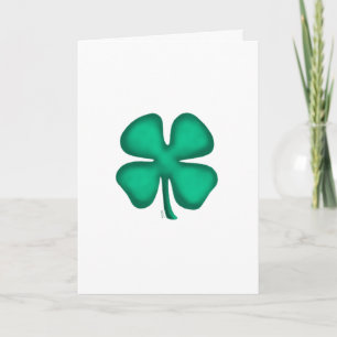 Cartão de felicitações Lucky 4 Leaf Irish Clover (