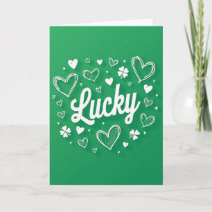 Cartão de Felicitações Lucky Green