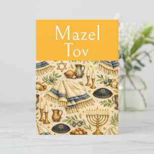 Cartão de Felicitações Mazel Tov, Estética Judaica