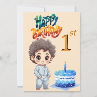 Cartão de Felicitações para Celebração do Primeiro