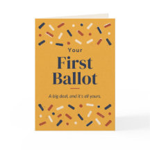 Cartão de Felicitações para o Seu Primeiro Voto