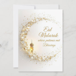 Cartão de felicitações personalizado Eid Mubarak