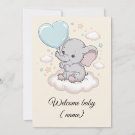Cartão de Felicitações Personalizado para Chás de 
