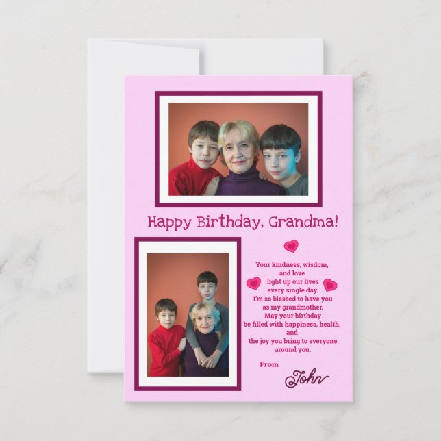 Cartão de Felicitações Plano (Frente)