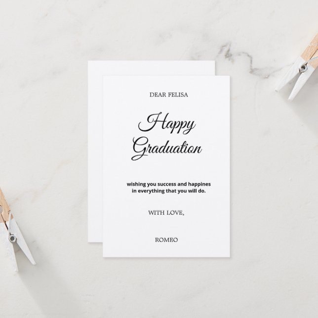 Cartão de Felicitações Plano de 3,5" x 5" (Frente/Verso In Situ)